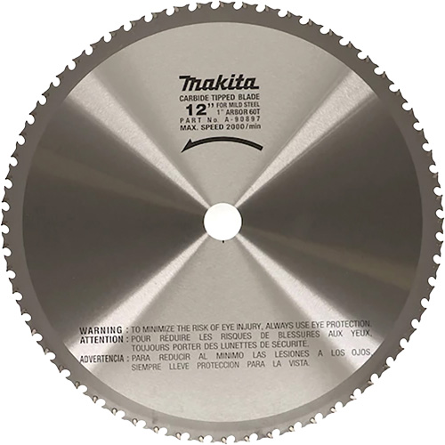 Lame de tronçonneuse pour scies &agrave; tronçonner portatives, 12", 60 dents, Pour M&eacute;tal Quali-T-Solutions