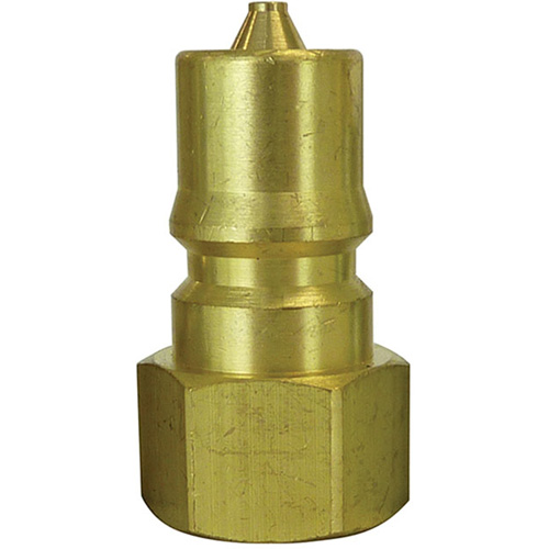Bouchon pour raccord hydraulique rapide, 3/8" dia., Laiton Quali-T-Solutions