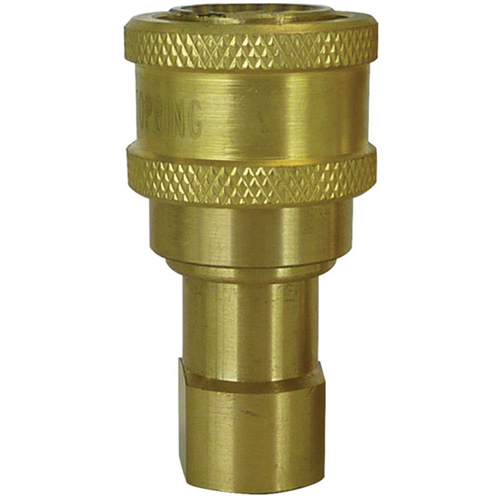 Hydraulic Quick Coupler - Brass Manual Coupler, Brass/Stainless Steel Quali-T-Solutions