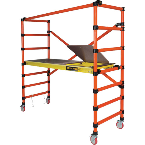 Mobile Work Scaffolding - Speedy Mobile Scaffolding, Fibreglass Frame, 79-1/2" D x 78" H Quali-T-Solutions