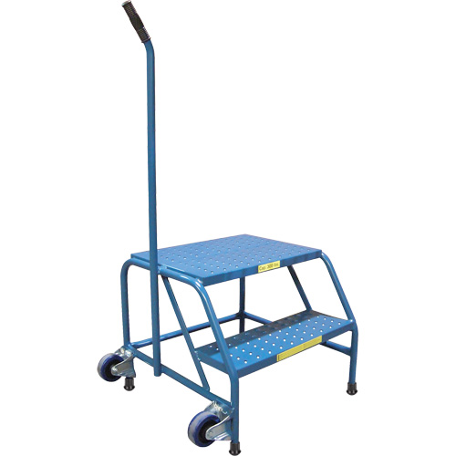 Escabeaux roulants Tilt-N-Roll, 2 marche(s), 24" l x 29" la x 19" h, Capacit&eacute; 300 lb Quali-T-Solutions