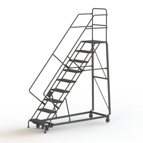 &eacute;chelles robustes en angle de s&eacute;curit&eacute;, 9 marches, Perfor&eacute;, Inclinaison 50°, Hauteur 90" Quali-T-Solutions
