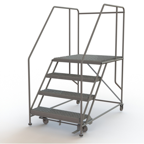 Plateforme de travail mobile, Acier, 4 Marches, 40" ha, 36" p, 36" Marche, Stri&eacute; Quali-T-Solutions