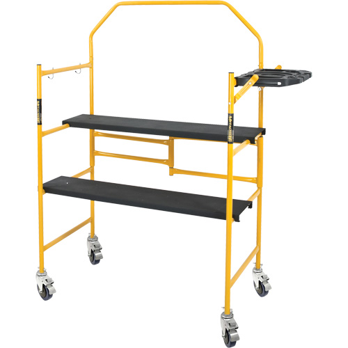 nsemble d'&eacute;chafaudage &agrave; montant de s&eacute;curit&eacute; & tablette pour outils de 4' Jobsite Series, Cadre Acier, 49-1/2" p x 57-3/4" h Quali-T-Solutions