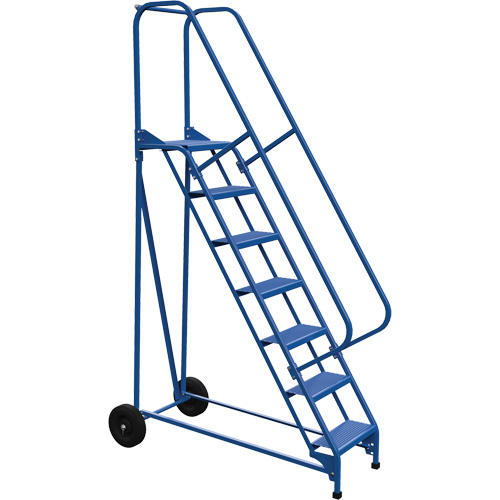 &eacute;chelle escamotable et portative Roll-A-Fold, 7 marches, Perfor&eacute;, Hauteur 70" Quali-T-Solutions