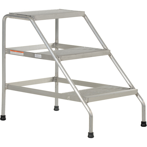 Escabeau en aluminium, 3 marche(s), 22-13/16" la x 34-9/16" lo x 30" h, Capacit&eacute; 500 lb Quali-T-Solutions