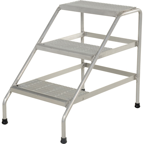Escabeau en aluminium, 3 marche(s), 22-13/16" la x 34-9/16" lo x 30" h, Capacit&eacute; 500 lb Quali-T-Solutions