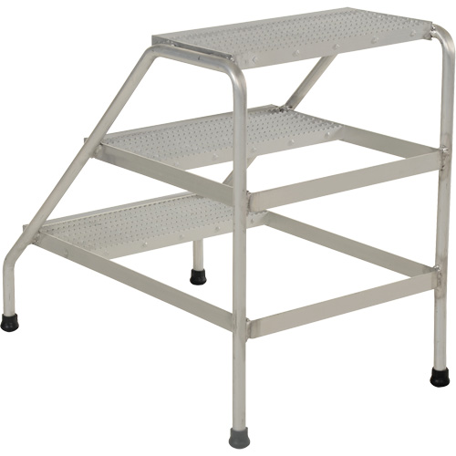 Escabeau en aluminium, 3 marche(s), 22-13/16" la x 34-9/16" lo x 30" h, Capacit&eacute; 500 lb Quali-T-Solutions