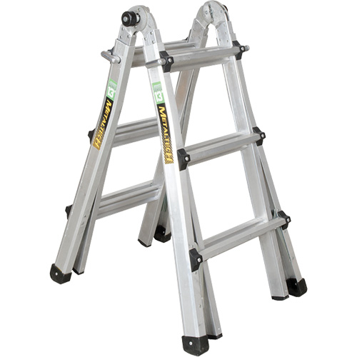 Telescoping Multi-Position Ladder, 2.916' - 9.75', Aluminum, 300 lbs., CSA Grade 1A Quali-T-Solutions