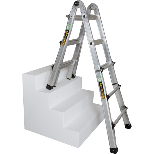 Telescoping Multi-Position Ladder, 2.916' - 9.75', Aluminum, 300 lbs., CSA Grade 1A Quali-T-Solutions