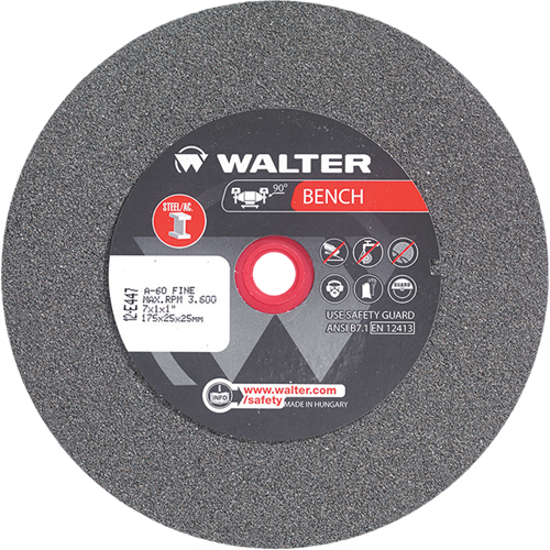 Bench Grinding Wheels, 7" x 1", 1" Arbor, 1 Quali-T-Solutions