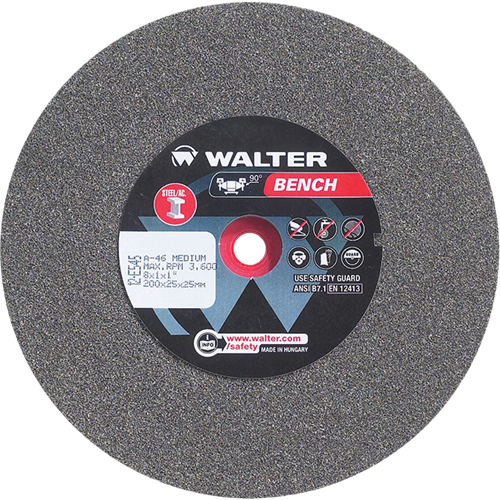 Bench Grinding Wheels, 8" x 1", 1" Arbor, 1 Quali-T-Solutions