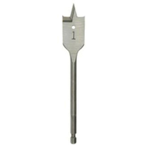 Flat Boring Bit, 7/16" Diameter, 1/4" Hex Shank, 6" Length Quali-T-Solutions