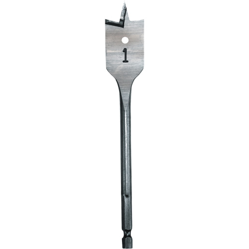 M&egrave;che plate, Diam&egrave;tre de 1", Tige 1/4" hex, Longeur de 6" Quali-T-Solutions
