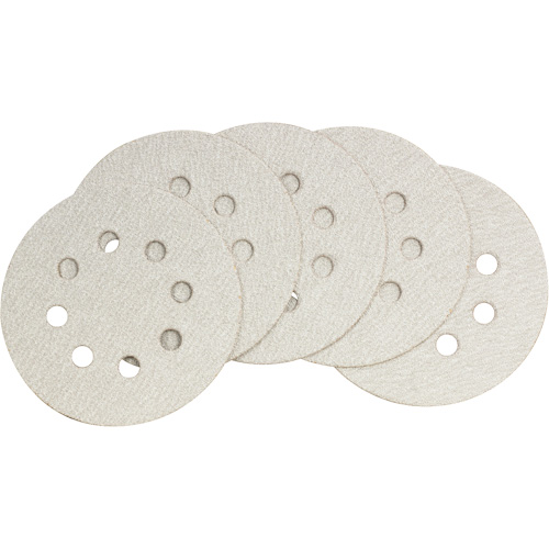 Papier abrasif pour ponceuse orbitale al&eacute;atoire – paquet de 50, dia 5", Grain 60 Quali-T-Solutions