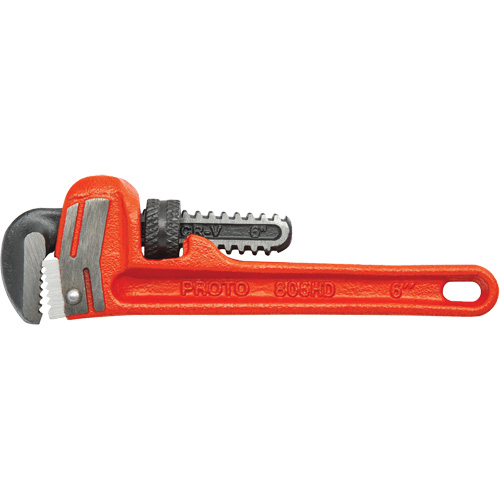 Cl&eacute; &agrave; tuyau en fonte robuste, Cap des m&acirc;choires 3/4", Longueur 6", Fini Rev&ecirc;tement en poudre, Prise Aucune Quali-T-Solutions