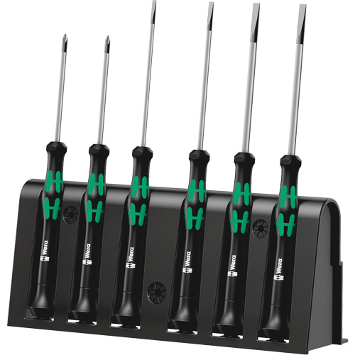 Jeu de tournevis s&eacute;rie Micro avec support, 6 mcx Quali-T-Solutions