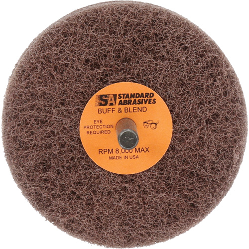 Standard Abrasives Buff & Blend Wheel, 3" Dia. x 2" W, 1/4" Arbor, Aluminum Oxide Quali-T-Solutions