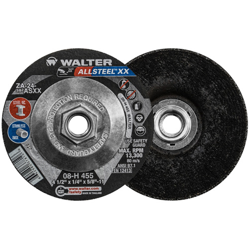 HP XX Grinding Wheel, 4-1/2" x 1/4", 5/8"-11 Arbor, Aluminum Oxide, Type 27 Quali-T-Solutions