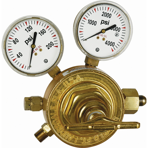 D&eacute;tendeur &agrave; simple d&eacute;tente de s&eacute;rie lourde, Oxyg&egrave;ne, Entr&eacute;e CGA540 Quali-T-Solutions