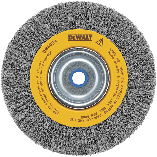 Brosse &agrave; fils torsad&eacute;s d&eacute;tabli, 6" dia., Fils 0,014", Arbre 5/8" - 1/2" Quali-T-Solutions