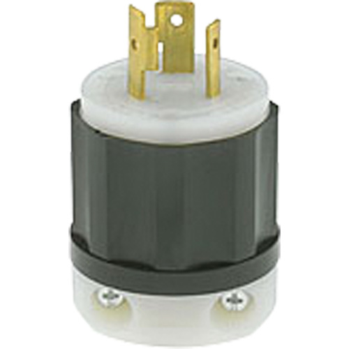 Prise mise &agrave; la terre verrouillable &agrave; deux bornes et trois fils, Nylon, 20 A, 250 V, L6-20P Quali-T-Solutions
