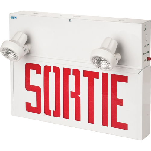 Enseignes/lampes combin&eacute;es Stella - Sortie, DEL, &agrave; raccordement fixe, 17-1/2" lo x 12-1/2" la, Français Quali-T-Solutions