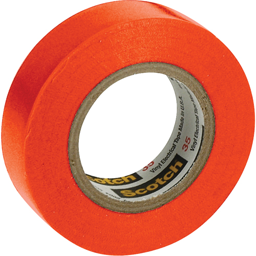 Scotch&reg; 35 Colour Coded Tape, 12.7 mm (1/2") x 20.1 m (66'), Orange, 7 mils Quali-T-Solutions