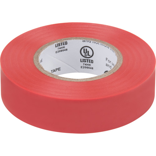 Ruban isolant, 19 mm (3/4") x 18 m (60'), Rouge, 7 mils Quali-T-Solutions