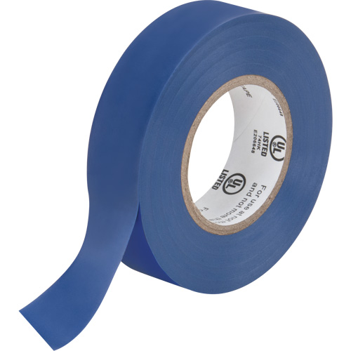 Electrical Tape, 19 mm (3/4") x 18 M (60'), Blue, 7 mils Quali-T-Solutions