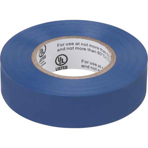 Electrical Tape, 19 mm (3/4") x 18 M (60'), Blue, 7 mils Quali-T-Solutions