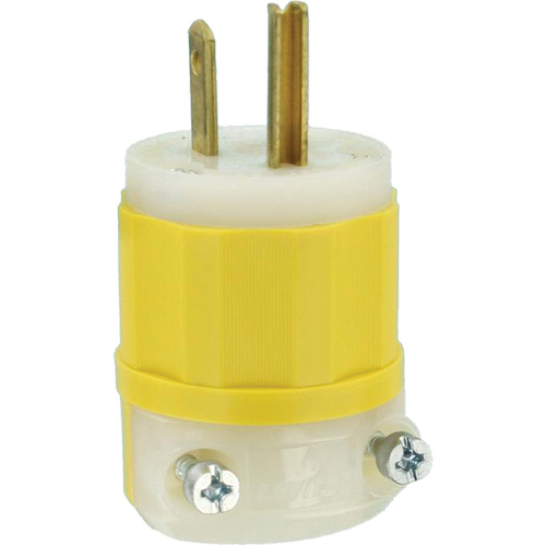 Industrial Grade Straight-Blade Plug, Impact Modified Nylon, 15 A, 125 V Quali-T-Solutions