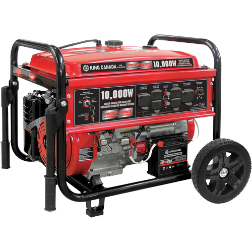 G&eacute;n&eacute;ratrice &agrave; essence &agrave; d&eacute;marreur &eacute;lectrique, 10000 W de surtension, 7500 W nominale, 120 V/240 V, R&eacute;servoir de 25 L Quali-T-Solutions