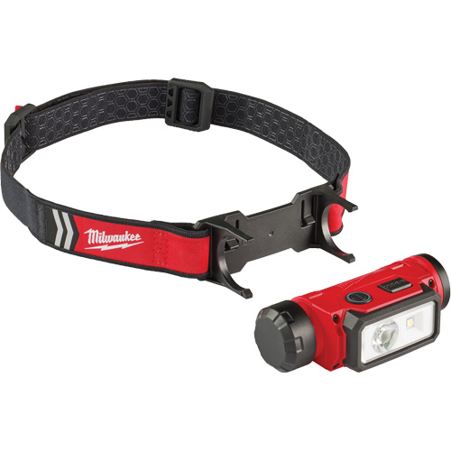 Lampe frontale pour casque de s&eacute;curit&eacute; USB REDLITHIUM, DEL, 600 lumens, 5 hres de fonctionnement, piles Rechargeable Quali-T-Solutions