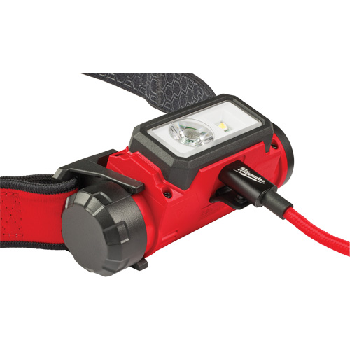 Lampe frontale pour casque de s&eacute;curit&eacute; USB REDLITHIUM, DEL, 600 lumens, 5 hres de fonctionnement, piles Rechargeable Quali-T-Solutions