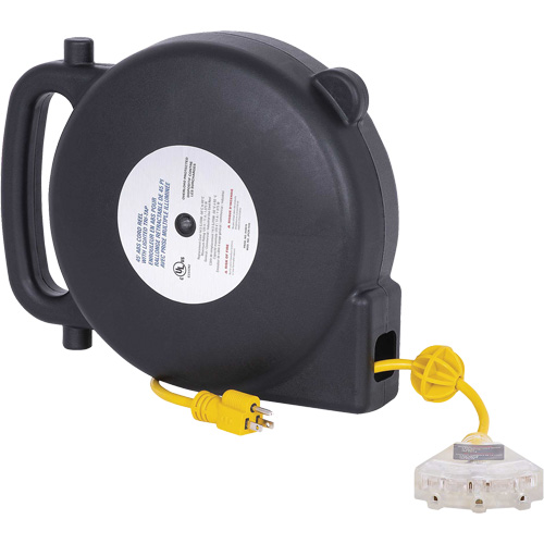 JPCR-1450 ABS Extension Cord Reel, Indoor/Outdoor, SJTW, 14 AWG, 13 A, 45' Quali-T-Solutions