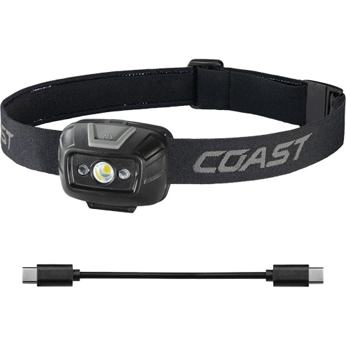 Lampe frontale projecteur &agrave; grand angle bicolore FL20R , DEL, 520 lumens, 2,5 hres de fonctionnement, piles Rechargeable Quali-T-Solutions