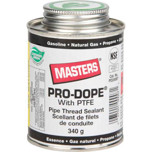 Scellant de filetage de tuyau, Canette &agrave; brosse, 250 ml, -129° C - 204° C/-200° F - 400° F Quali-T-Solutions