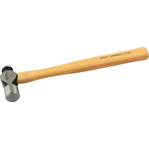 Ball Pein Hammer, 12 oz. Head Weight, Plain Face, Wood Handle Quali-T-Solutions
