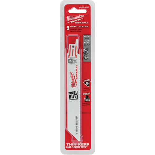 Lame de scie pour m&eacute;tal Sawzall, Bim&eacute;tal, 10 Dents par pouce, 6" lo Quali-T-Solutions