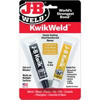 Colle &eacute;poxyde KwikWeld, Deux composants, Tube, 2 oz, Gris Quali-T-Solutions