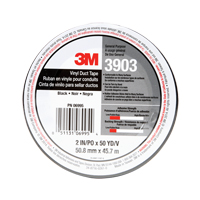 3903 Vinyl Duct Tape, 1245 mm (49") W x 46 m (151') L, 6.5 mils, Black Quali-T-Solutions