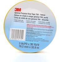764 General-Purpose Vinyl Tape, 76 mm (3") W x 32.9 m (108') L, 5 mils, Yellow Quali-T-Solutions