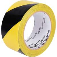 Hazard Warning Tape 766, 50.8 mm (2") x 33 m (108'), Black/Yellow Quali-T-Solutions