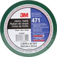 471 Vinyl Tape, 50.8 mm (2") W x 32.9 m (108') L, 5.2 mils, Green Quali-T-Solutions