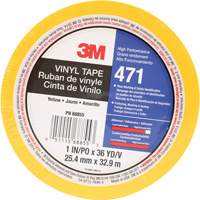471 Vinyl Tape, 25.4 mm (1") W x 32.9 m (108') L, 5.2 mils, Yellow Quali-T-Solutions