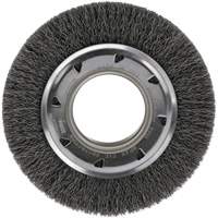 Crimped Wire Wheel Brush - Medium Face, 4-1/4" Dia., 0.012 Fill, 2" Arbor Quali-T-Solutions