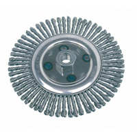 Knot Wire Wheel Brushes - Stringer Bead, 6-1/2" Dia., 0.02" Fill, 5/8"-11 Arbor, Steel Quali-T-Solutions