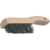 Brosses de grattage &agrave; manche &agrave; patin, garnissage en V, Acier inoxydable, 4 x 16 rangs de fils, Longueur 19-3/4" Quali-T-Solutions