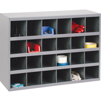 Armoires pour bacs de rangement en acier, 33-3/4" la x 12" p x 23-7/8" h, Gris Quali-T-Solutions